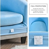 cheap Armchair Cover &amp; Armless Chair Cover-Velvet Club Chair Barrel Chair Slipcover Tub Chair Cover with Seat Cushion Cover Non Slip Furniture Protector Couch Cover with Elastic Bottom for Hotel Bar,Sage Green
