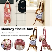 cheap Car Organizers-1pc Monkey Tissue Box Cartoon Creative Monkey Tissue Box Holder Case Car Accessories Interior Decoration Auto Parts Dropshipping