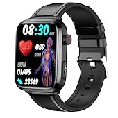 abordables Montres connectées-iMosi ET210 Montre intelligente 1.91 pouce Smartwatch Montre Connectée Bluetooth ECG + PPG Surveillance de la température Podomètre Compatible avec Android iOS Femme Hommes Longue Veille Mode