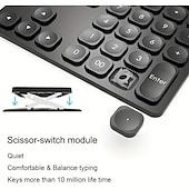 abordables Teclados-Teclado numérico bt de 36 teclas, teclado numérico inalámbrico recargable, teclado numérico ultrafino para ordenador portátil ipad
