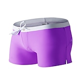 voordelige heren boxer zwembroek-Voor heren Boardshorts Zwemshorts Lange zwembroeken Trekkoord met Mesh-voering Zak met rits Effen Kleur Sneldrogend Comfortabel Feestdagen Zwembad Hawaii Casual / sportief Slank Zwart Wit Lage Taille