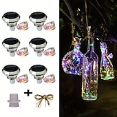 halpa Aurinkoenergiakäyttöinen-oktoberfest aurinkoviinipullo timantti korkki valot 20 leds kuparilanka ulkona vedenpitävä satunauha valo puutarha häät sisäpihan koristelu 78,74 tuumaa