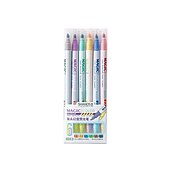 お買い得  絵画、描画、画材-6/12個のマジックカラーチェンジハイライターセット、ダブルチップチゼルチップ12個のソフトカラー蛍光マーカー、レインボーペンジャーナル漫画DIYノート絵画、イースターデコレーション、画材