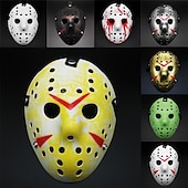 preiswerte Masken-Jason Vorhees Jason Voorhees Maske Haloween Figuren Erwachsene Herren Damen Grusel Gruseliges Kostüm Halloween Karneval Einfaches Karnevalskostüm
