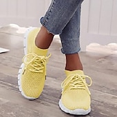 Women's Black Knit Sneakers with White Sole for Running and Casual Wear 30