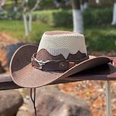 levne Divoký západ-18. století 19. století stát Texas Kovbojský klobouk Cowgirl Klobouk Kovbojka Kovbojské Západní kovboj Maškarní kostým Pánské Dámské Karneval Dovolená Večírek Klobouk Celý rok