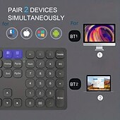 abordables Teclados-Teclado numérico bt de 36 teclas, teclado numérico inalámbrico recargable, teclado numérico ultrafino para ordenador portátil ipad