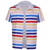 preiswerte Herrenkostüme-Puppe Cosplay Kostüm Maskerade Retro Vintage Knallpink Film Cosplay for Herren Damen Erwachsene Maskerade Junggesellinnenabschiedsparty