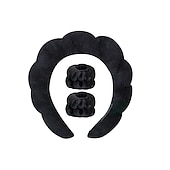 cheap Hair Styling Accessories-3PCS Headband Face Wash Wristband and Headband Set – Terry Cloth Skincare Bubble Headbands for Washing Face and Hands- Make up Headband and Wristband Set for Women and Girls