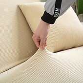 baratos Cobertura de Sofa-capas elásticas para sofá, capa de sofá secional cor de vinho para cães, capas para sofá de dois lugares, em forma de L, 3 lugares, em forma de U, poltrona, protetor de sofá lavável, macio e durável