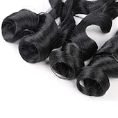 tanie Szydełkowe włosy-6 paczka francuski kręcone oplatanie włosy wstępnie rozciągnięte 22 cal czarny francuski curl oplatania włosów curl koniec plecionki włosy wstępnie rozciągnięte miękkie francuskie loki syntetyczne