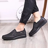 cheap Slip-On Casual Shoes-Men's Brown Mesh Slip-On Walking Shoes with Breathable Upper and Cushioned Sole, Lightweight Casual Loafers for Summer Travel, Driving and Daily Wear