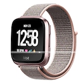 זול להקות שעונים של Fitbit-צפו בנד ל פיטביט Versa 2 / Versa Lite / Versa SE / Versa בד ניילון תַחֲלִיף רצועה רך נושם לולאת ספורט צמיד