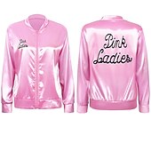 billiga Outfits-Retro / vintage Femtiotal Grease-kläder Cosplay-kostym Kläder Cosplay Maskeradkläder Dam Maskerad Fest / afton Möhippa Vuxna Topp Huvudbonad Vår &amp; sommar