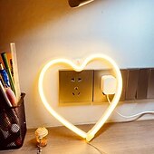 levne Neonová LED světla-LED neonový nápis růžové srdce noční světlo baterie USB napájení pro světlou stěnu dekorační osvětlení herna kolej svatební narozeninová oslava domácí dekorace Den matek