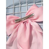 economico Accessori per acconciature-1pc clip dell&#039;arco dei capelli per le donne grandi fiocchi di capelli in raso clip a coccodrillo a coda lunga grande fiocco di capelli accessori per capelli delle ragazze fascino del partito di