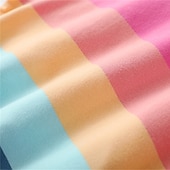 voordelige Hoodies &amp; Sweatshirts-Kinderen Voor meisjes Trui met capuchon Regenboog Streep Lange mouw Zak Lente Herfst leuke Style Streetwear Dagelijks Katoen Buiten Casual Normale pasvorm