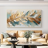 cheap Still Life Paintings-Handmade Oil Painting Canvas Wall Art Decor Original Feather Painting for Home Decor With Stretched Frame/Without Inner Frame Painting