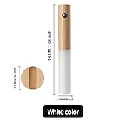 abordables éClairage d&#039;intérieur-led pir capteur de mouvement humain applique usb bâton en bois déplacer la lumière de nuit magnétique couloir armoire garde-robe lumière décor à la maison lumière