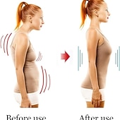 Недорогие Индивидуальная защита-Регулируемый двойной регулируемый ремешок Поддержка плеча и позвоночника Пояс для коррекции поясницы У мужчин и женщин Ортопедический корсет для верхней части спины Подарок на День святого Валентина