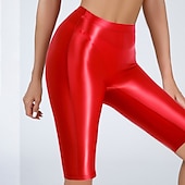 billiga poledancekläder-activewear poledance shorts ren färg splitsning kvinnors träning dagligen bär hög polyester