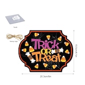 economico cartelli da parete in legno-1pc halloween segno da parete in legno teschio targa in legno appeso decorazione per porta d&#039;ingresso spaventoso portico decor appeso regalo per agriturismo home bar outdoor indoor room decor home decor