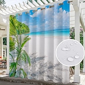 billige Vanntette gardiner-vanntette innendørs utendørs gardiner solsikker for bryllup uteplass tykke privatliv grommet gardiner for bryllup soverom, stue, veranda, pergola, cabana