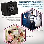 cheap IP Cameras-1pc SQ11 1080P Portable Wearable Night Vision Small HD Nanny Camera Mini Indoor Covert Security Cube Camera Conference Video Recorder