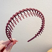 economico Accessori per acconciature-1pc moda antiscivolo fasce di plastica senza sforzo con denti pettine fasce per capelli magre per donne uomini ragazze adolescenti, denti lunghi morandi