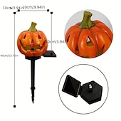 olcso Halloween kellékvilágítás-halloween kültéri napelemes pumplin lámpák jack o lámpás modern udvarhoz műgyanta padlóbetét táj dekoráció hamis sütőtök fények