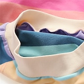 voordelige Hoodies &amp; Sweatshirts-Kinderen Voor meisjes Trui met capuchon Regenboog Streep Lange mouw Zak Lente Herfst leuke Style Streetwear Dagelijks Katoen Buiten Casual Normale pasvorm