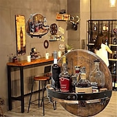 cheap Statues-Wooden Wine Spirit Display Stand Console Item Storage Countertop Pendant Decorations