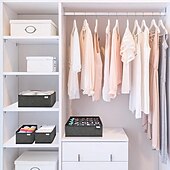 economico Organizzatori di Cassetti per Vestiti-Divisore organizer per cassetti biancheria intima calzini 4 pezzi, organizzatore cassetto cassettiera lavabile ulg organizer per armadio pieghevole in tessuto oxford e scatole portaoggetti per calze,