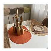 abordables Plaidemats &amp; Coasters &amp; Trivets-manteles individuales manteles individuales resistentes al calor impermeables lavables al aire libre para bodas cocina comedor mesa de patio decoraciones 1 piezas
