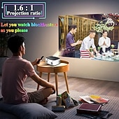 billige Projektorer-Nyeste mini prosjektor svart hvit HD 1080P bærbar utendørs hjemme teater prosjektor smarttelefon nettbrett laptop TV-stick valentinsdaggave