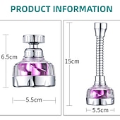 cheap Faucet Sprayer-360 Degree Turbo Rotation Faucet Pressurize Kitchen Sink Tap Filter Bubble Splash Proof Water Saving Shower Nozzle Tap Connector
