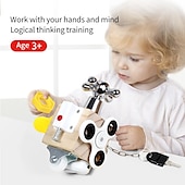 cheap Educational Toys-Montessori Busy House Early Education Multi-Functional Hexahedron Unlock Busy Board Teaching Aids Baby Educational Small Toys Go to School Holiday Gifts for Kids