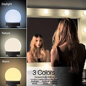 economico Striscie luci USB-10 lampadine 3 colori led make up mirror lampadine usb vanity specchio per il trucco luci bagno toilette illuminazione dimmerabile lampada da parete a led