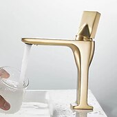 abordables Robinets de lavabo-robinet de lavabo de salle de bain - robinets de bain monotrou classiques électroplaqués
