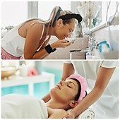 cheap Hair Styling Accessories-3PCS Headband Face Wash Wristband and Headband Set – Terry Cloth Skincare Bubble Headbands for Washing Face and Hands- Make up Headband and Wristband Set for Women and Girls