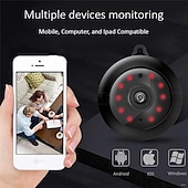 cheap Indoor IP Network Cameras-Mini Wireless Camera, HD Indoor Surveillance Monitor, Motion Detection, Night Vision, Wi-Fi Smart Camcorder, Video Recording &amp; Remote Monitoring for Home Security