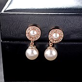 abordables Accesorios y más-Mujer Pendientes cortos Pendients de aro Pendientes con clip Retro Gota Elegante Vintage Sencillo Dulce Perla Artificial Aretes Joyas # 1 / # 2 / # 3 Para Fiesta Calle Diario Festivos Festival 1 Par