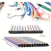 abordables suministros de pintura, dibujo y arte-18 colores lápices metálicos lápices de colores dibujo lápices de colores suministros de arte