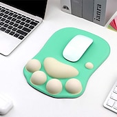 abordables Tapis de Souris-Tapis de souris 3d ergonomique avec repose-poignet patte de chat mignon repose-poignet en silicone doux et confortable tapis de souris tapis de poignet anti-dérapant pour ordinateur jeu d&#039;ordinateur