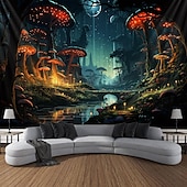 Χαμηλού Κόστους Trippy Tapestries-trippy μανιτάρι ψυχεδελική κρεμαστή ταπετσαρία τοίχου τέχνη μεγάλη ταπετσαρία τοιχογραφία διακόσμηση φωτογραφία σκηνικό κουβέρτα κουρτίνα σπίτι υπνοδωμάτιο διακόσμηση σαλονιού