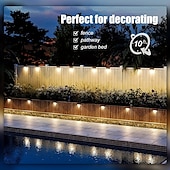 cheap Pathway Lights &amp; Lanterns-4pcs Solar Step Lights Outdoor LED Deck Stair Lights Waterproof LED for Garden Fence Step Railing Stairs Yard Patio Pathway Holiday Light