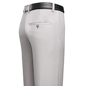 preiswerte Schlank-Herren Anzughosen Hose Hosen Hose Freizeithose Anzughose Tasche Einfarbig tragbar Draussen In voller Länge Hochzeit Heim Arbeit Modisch Strassenmode weiß grau Schwarz elastisch