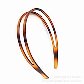abordables Accesorios para el peinado del cabello-1 diadema de plástico para mujer, antideslizante, de doble fila, con peine de dientes, diadema antideslizante para el pelo, bandas para el pelo con dientes finos, accesorio para el pelo simple y