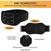 preiswerte Köpermassagegerät-ABS Stimulator Bauchstraffungsband Workout tragbarer Ab Stimulator Home Office Fitness Workout-Ausrüstung für den Bauch Valentinstagsgeschenk