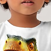 olcso Fiú 3D Állatok-Fiú 3D Grafika Állat Dinoszaurus Póló Hosszú ujj 3D nyomtatás Nyár Tavasz Ősz Sportok Divat Utcai sikk Gyerekek 3-12 év Szabadtéri Hétköznapi Napi Normál